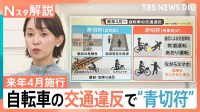 自転車の交通違反に反則金 113の違反行為に“青切符”交付、来年4月の導入を前に「自転車ルールブック」作成【Nスタ解説】