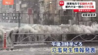 東京・神奈川で「記録的短時間大雨情報」都内の一部の川で氾濫　品川区一部に「緊急安全確保」大田区一部でも「緊急安全確保」発令も午後5時半前に解除