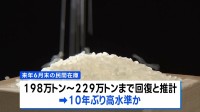 今年の新米　需要を10～40万トン上回る生産か　コメの需給見通しの農水省原案判明　民間コメ在庫も10年ぶり高水準に回復か