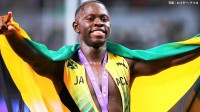 男子100m 2大会連続4位のセビルが9秒77で悲願の金！ジャマイカ勢としてボルト以来10年ぶりの頂点　ライルズは銅【世界陸上】