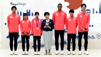 中島佑気ジョセフ「本当に幸せな時間を過ごせた」東京世界陸上代表選手団が小池百合子都知事に表敬訪問