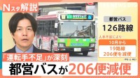東京でも「運転手不足」深刻…都営バスが206便減便　地方では修学旅行にも影響　対策は？【Nスタ解説】