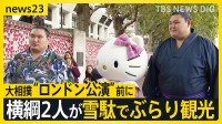 ホットドッグを「あーん」横綱がロンドンをぶらり観光　ハローキティとも待ち合わせ 大相撲“ロンドン場所”開幕前に【news23】