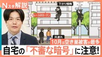「下がり蜘蛛」に「共連れ」大胆な手口で侵入も　10月は被害が最多「空き巣」に注意！狙われるリスクを減らすには【Nスタ解説】