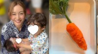 【 新井恵理那 】長男が2歳の誕生日　 “擦ったにんじんを元に戻して” 「米粉のキャロットケーキ」は母子とも「大好物」に