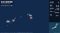 沖縄県で最大震度1の地震　沖縄県・宮古島市