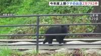 今年4月～9月のクマの出没件数2万792件 過去最多の年を大きく上回るペース　クマによる死者は12人　環境省