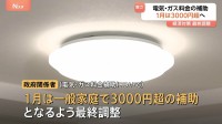 電気・ガス料金の補助 1月は“3000円を上回る額”で最終調整　経済対策の規模は20兆円超へ