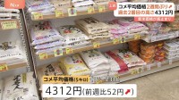 コメ平均価格 5キロ4312円に値上がり　過去2番目の高さ