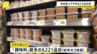 今年の“値上げ”2万品目超える 最多は「調味料」で前年比3倍以上に