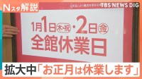 拡大中「お正月は休業します」百貨店やスーパー、飲食業界でも【Nスタ解説】