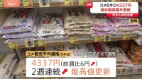 コメ価格「史上最高値」で年末に　ことし最後の発表は「5キロ4337円」平均で最高値を再び更新　農林水産省