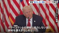 トランプ氏「グリーンランド領有に協力しない国に関税を課すかもしれない」 デンマークにさらなる圧力か