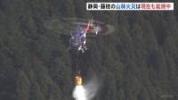 延焼中の静岡・藤枝市の山林火災　夜間に火が再燃するなど鎮圧に至らない状況続く
