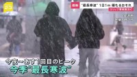 “最長寒波”日本海側中心に“積雪急増”おそれ 「1回目のピーク」は24時間で100センチ積もる可能性も…高速道路は“予防的通行止め”も【news23】