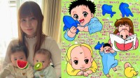 【 中川翔子 】　双子まもなく生後4か月　「もう7㎏？」　抱っこひもの限界・ベビーカーの悩み　絵日記で告白