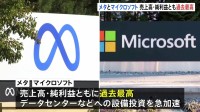 メタ、マイクロソフト　売上・純利益ともに過去最高　AI用データセンターなど設備投資加速に警戒感も　10～12月期四半期決算