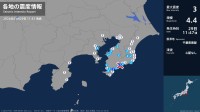 千葉県で最大震度3の地震　千葉県・鴨川市、南房総市