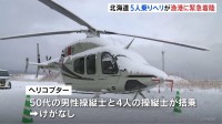 北海道・森町の漁港にヘリコプターが緊急着陸　ニセコ町～函館空港の夜間飛行訓練中に燃料の計器に異常発生