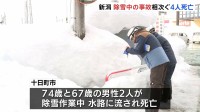 大雪で除雪中の事故相次ぐ　新潟県では一日で4人が死亡