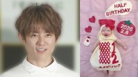 【 杉浦太陽 】　第五子・夢空ちゃんのハーフバースデーを報告　「最高の笑顔」　〝ユメピーハーフ〟姿の記念写真を公開