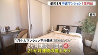 2か月連続で1億円超　1月都内の中古マンション価格1億427万円　築年数浅い中古マンション供給割合増