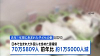 2025年の出生数70万5809人 10年連続で過去最少　東京都の出生数8万8518人で9年ぶりの増加