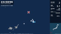沖縄県で最大震度2の地震　沖縄県・宮古島市