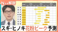 いまがピーク？都心はこれから？いつまで飛散？　スギ・ヒノキ花粉ピーク予測【Nスタ解説】