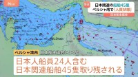 「船舶・貨物が人質にされ戦争の道具に」ペルシャ湾に日本人船員24人含む45隻の日本関連船舶が取り残されている　日本船主協会理事長