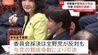 “全野党が反対”のなか…新年度予算案が衆院予算委で可決　自民・維新が数の力で圧倒、今夜衆院通過へ　予算案の年度内成立へ望みつなぐ