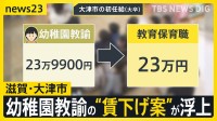 「公立幼稚園教諭の“賃下げ案”」採決見送りで継続審査に 賃上げ相次ぐ中なぜ？人材流出の懸念も… 滋賀・大津市【news23】