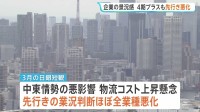 日銀3月短観　企業の景況感4期プラスも先行き悪化　日銀「中東情勢悪化の影響が完全に織り込まれているとは言えない」今後どこまで影響するかが焦点