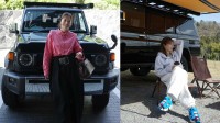 【 新山千春 】愛車「ランクル70」で桜ドライブを満喫　「自然の中で大きな深呼吸できる時間が贅沢で豊かな気持ちになれた」