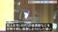 「理由は覚えていない」新宿のホテル内レストランで女性ら刺したか 58歳女を逮捕　夫と女性と3人で食事中…夫婦関係をめぐるトラブルか　警視庁への相談も