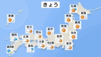 東日本・北日本は広く晴れて5月並みの陽気に 九州・四国では夜にかけて雨 北海道では日中急な雷雨に注意
