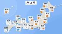西日本では夜にかけてにわか雨注意　東日本は雲多いものの初夏の暑さ　北日本は晴れ 東北で25℃の夏日も