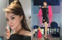 【 藤原紀香 】　黒のミニドレスでランウェイへ　「華やかで思い出深いひとときとなりました」　ファッション誌『JJ』50周年記念イベントに参加