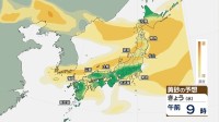晴れるが黄砂の飛来続く　北日本は急な雷雨に注意