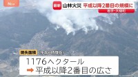 岩手・大槌町の山林火災　焼失面積が平成以降2番目の規模に　1人けが・建物8棟が全焼　発生から3日目も火の勢い収まる気配なし