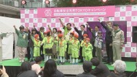 自転車月間前に安全運転呼びかけ　「カゲヤマ」益田さんと警視庁　「ヘルメット着用し交差点手前は一時停止」　“青切符詐欺”にも注意を　東京・小金井市