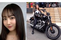 【 丸りおな 】　バイク女子　「ハーレー納車しました♥」「2026年モデルのStreet Bob」　愛車と笑顔ショット　「かっこよすぎて嬉しい」