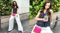 【 板野友美 】　「甘めのレースキャミにマスキュリンなスラックス合わせすき」　夏コーデ披露に　ファン反響