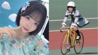 【 SKE48・荒野姫楓 】〝初めてのピストバイク〟バンクコースに急遽挑戦　フォロワー感心〝衣装で挑戦できるのはひめたんへの信頼〟