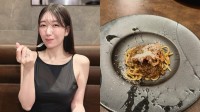 【 穂川果音 】　黒ノースリーブの私服姿で　絶品イタリアンを堪能　「一瞬ボロネーゼ？？って思ってしまうくらい旨味がすごいの」