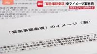 『緊急事態条項』条文イメージ案が判明 「議員任期延長」「緊急政令」「オンライン国会」の3点が項目に