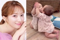 【 辻希美 】　第5子・夢空ちゃんの決定的瞬間　「夢が鏡の中の夢とチュー」