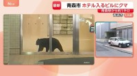 青森市中心街にクマ ホテルが入るビルに出没　現場には規制線… 猟友会が周囲を警戒も　警察や市が対応にあたる