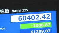 【速報】日経平均 一時500円以上値下がり　6万1000円台割り込む場面も