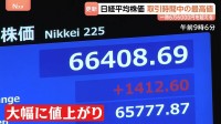初の6万6000円台に　日経平均株価が取引時間中の最高値更新　AIや半導体関連銘柄中心に買い注文広がる　市場では“過熱感”指摘する声も